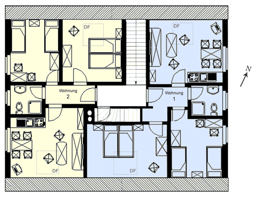 Ferienwohnung 1 - für 2 bis 4 Personen, 55qm Haus Wirdemann